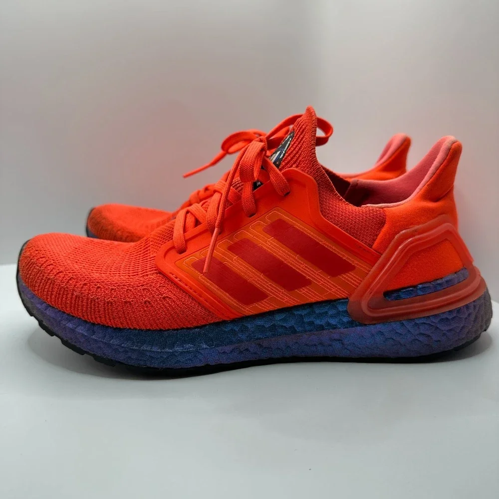 adidas Ultraboost 20 Ultra Boost Solar Red‎ Orange Blue NASA ISS FV8451 Men's 7